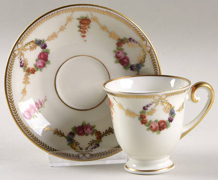 San Luis Rey (Ivory Background) Demitasse Cup & Saucer Set