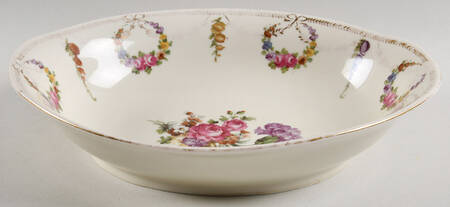 San Luis Rey (Ivory Background) 10" Oval Vegetable Bowl