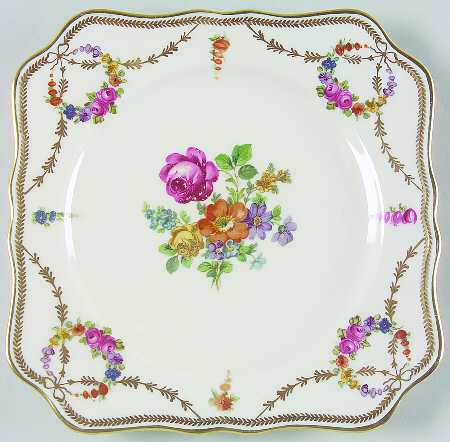 San Luis Rey (Ivory Background) Square Salad Plate