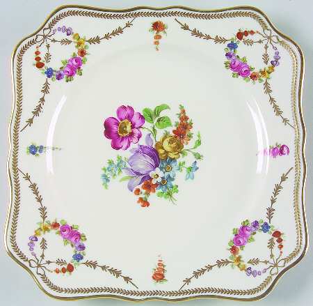 San Luis Rey (Ivory Background) Square Salad Plate