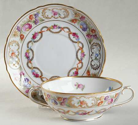 SCH2 Flat Cream Soup Bowl & Saucer Set
