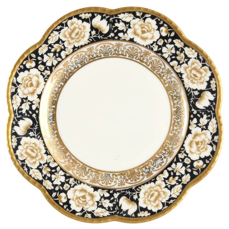 25076 Black Bread & Butter Plate