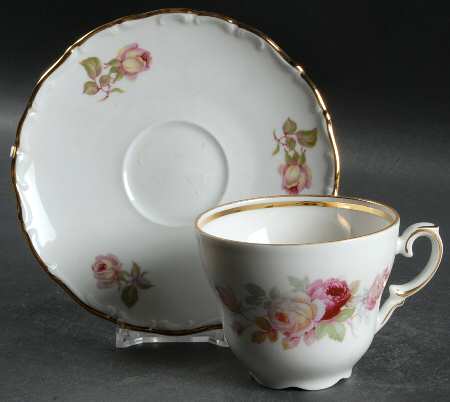 Schumann Rose Footed Cup & Saucer Set
