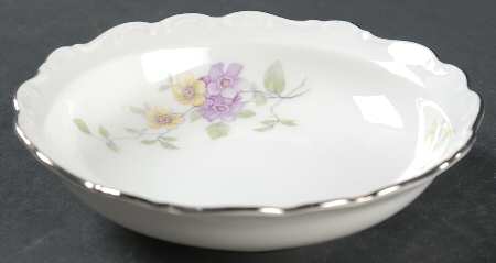 Springtime Lavender Rim Fruit/Dessert (Sauce) Bowl