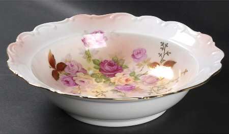 Sunset Rose 9" Round Vegetable Bowl