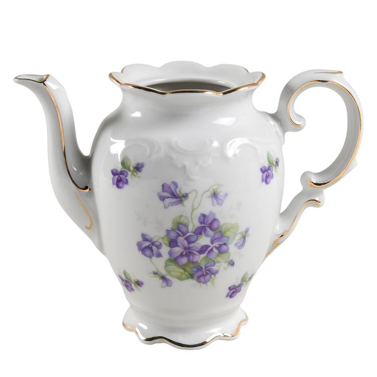 Violette (Gold Trim) Small Coffee Pot No Lid