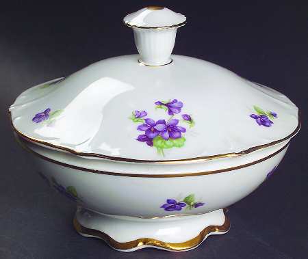 Violette (Gold Trim) Candy Box & Lid