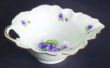Violette (Gold Trim) 5" Leaf Bowl