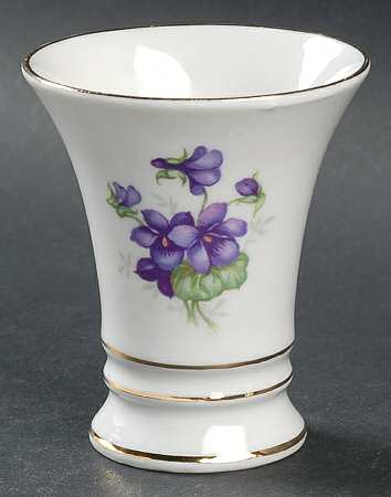 Violette (Gold Trim) Small Vase