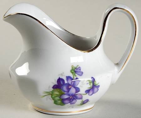 Violette (Gold Trim) Mini Creamer
