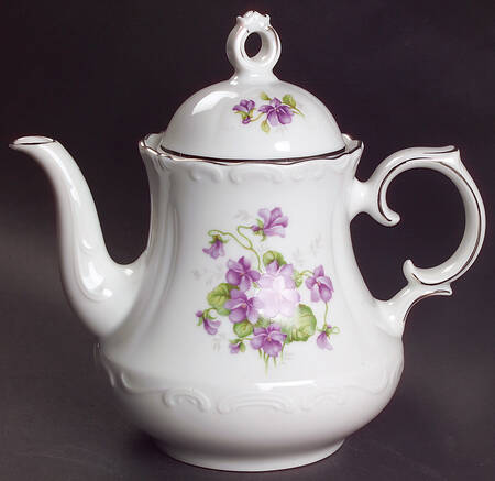 Violette (Platinum Trim) Teapot & Lid