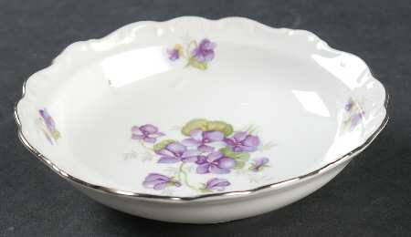 Violette (Platinum Trim) Fruit/Dessert (Sauce) Bowl