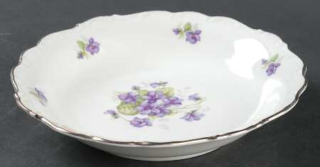 Violette (Platinum Trim) Coupe Soup Bowl