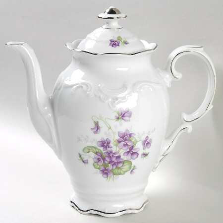 Violette (Platinum Trim) Coffee Pot & Lid