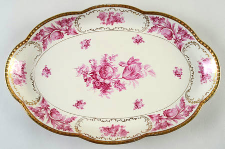 Vienna Rose 14" Oval Serving Platter