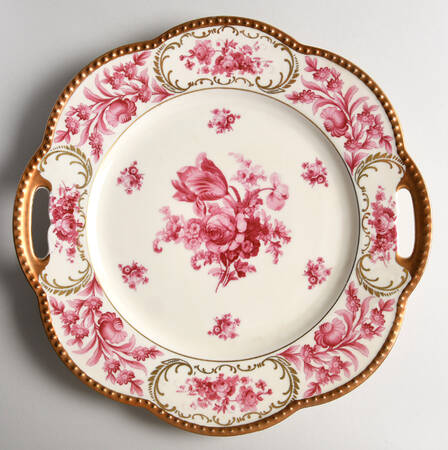 Vienna Rose Handled Cake Plate