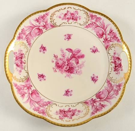 Vienna Rose Handled Cake Plate