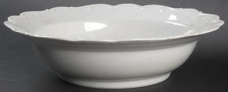 White Elegance 9" Round Vegetable Bowl