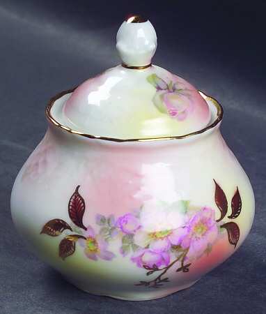 Wild Rose Blush Mini Sugar Bowl & Lid by Schumann - Bavaria