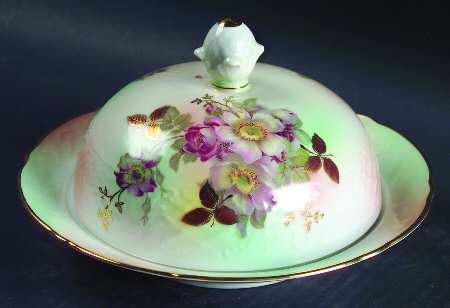 Wild Rose Blush Round Covered Butter