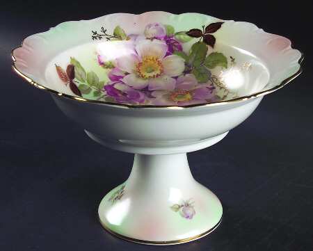 Wild Rose Blush Round Compote (Height X Width) by Schumann - Bavaria