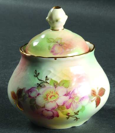 Wild Rose Blush Sugar Bowl & Lid