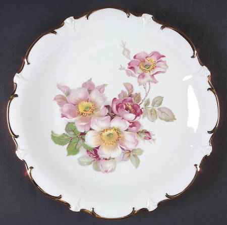 Wild Rose Scalloped (Coupe) 11" Chop Plate (Round Platter)