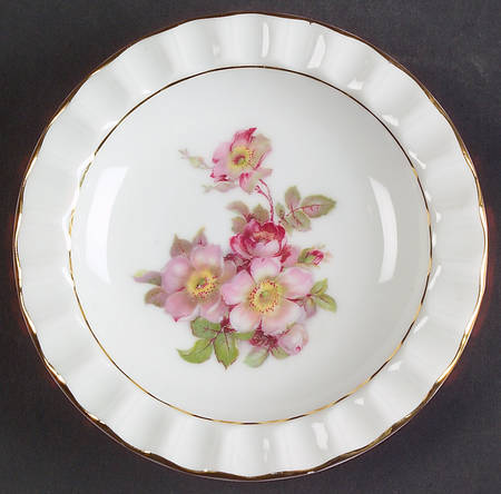 Wild Rose Scalloped (Coupe) Small Ashtray