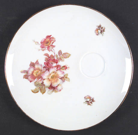 Wild Rose Scalloped (Coupe) Snack Plate