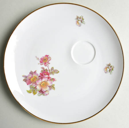 Wild Rose Scalloped (Coupe) Snack Plate