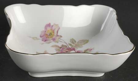 Wild Rose Scalloped (Coupe) 8" Square Vegetable Bowl