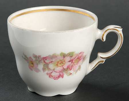 Wild Rose Scalloped (Coupe) Flat Demitasse Cup