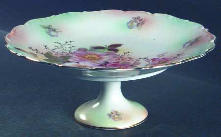 Wild Rose (Scallop, Rim, Embossed) 12" Diameter Pedestal Cake Stand
