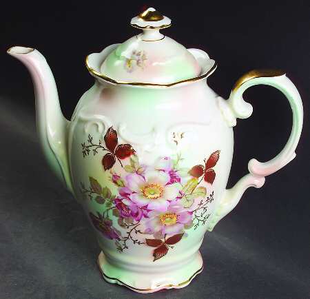 Wild Rose (Scallop, Rim, Embossed) Coffee Pot & Lid