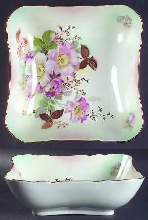 Wild Rose (Scallop, Rim, Embossed) 8" Square Vegetable Bowl