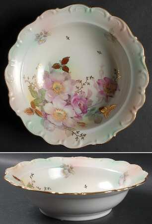 Wild Rose (Scallop, Rim, Embossed) 9" Round Vegetable Bowl