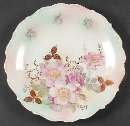 Wild Rose (Scallop, Rim, Embossed) 11" Chop Plate (Round Platter) by Schumann - Bavaria