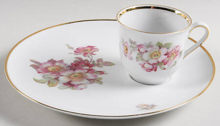 Wild Rose (Smooth) Snack Plate & Cup Set