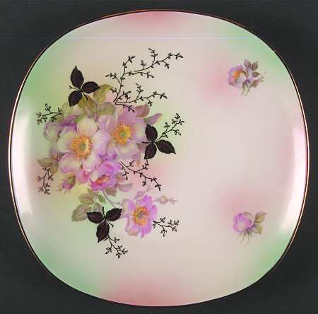 Wild Rose (Smooth) Square Cake Plate