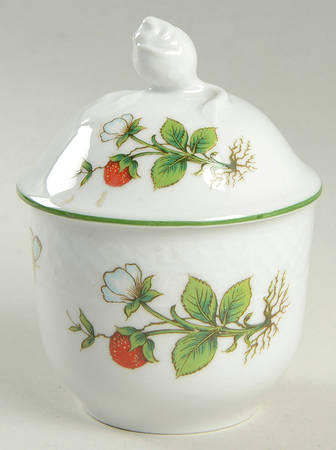 Wild Strawberry Sugar Bowl & Lid