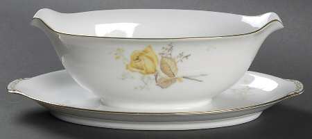 Challis Gravy Boat with Attached Underplate