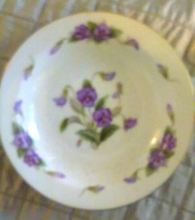 Pansy Rim Fruit/Dessert (Sauce) Bowl