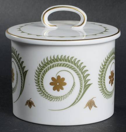 Assyrian Motiff Sugar Bowl & Lid