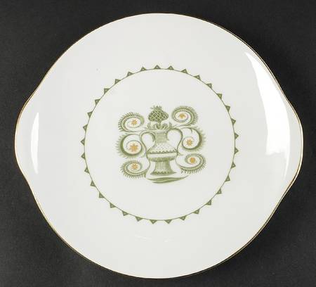 Assyrian Motiff Handled Cake Plate by Susie Cooper