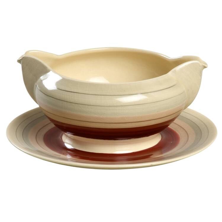 Wedding Ring Gravy Boat with Attached Underplate by Susie Cooper