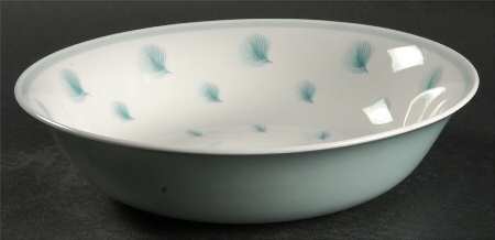 Whispering Grass Aqua (Coupe) 9" Round Vegetable Bowl