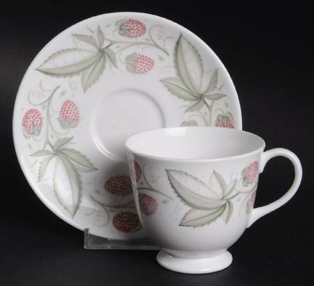 Wild Strawberry Footed Cup & Saucer Set