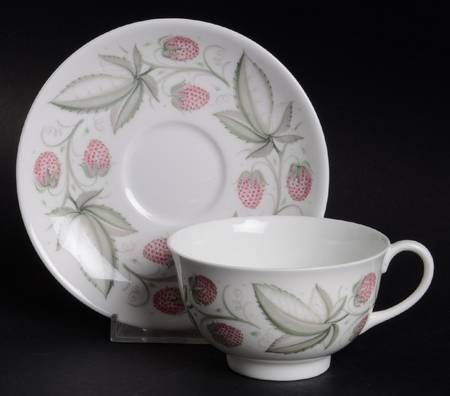 Wild Strawberry Footed Cup & Saucer Set by Susie Cooper