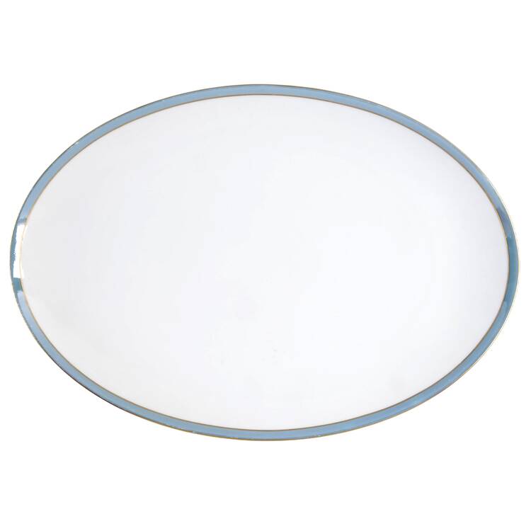 Spring Blue 14" Oval Serving Platter