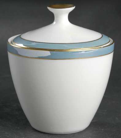 Spring Blue Sugar Bowl & Lid